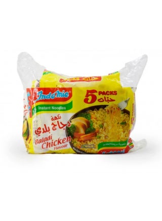 Indomie Saudi Instant Noodles – Local Chicken Flavor, Pack of 5× 60g | Quick & Easy Meal | Authentic Saudi Indomie
